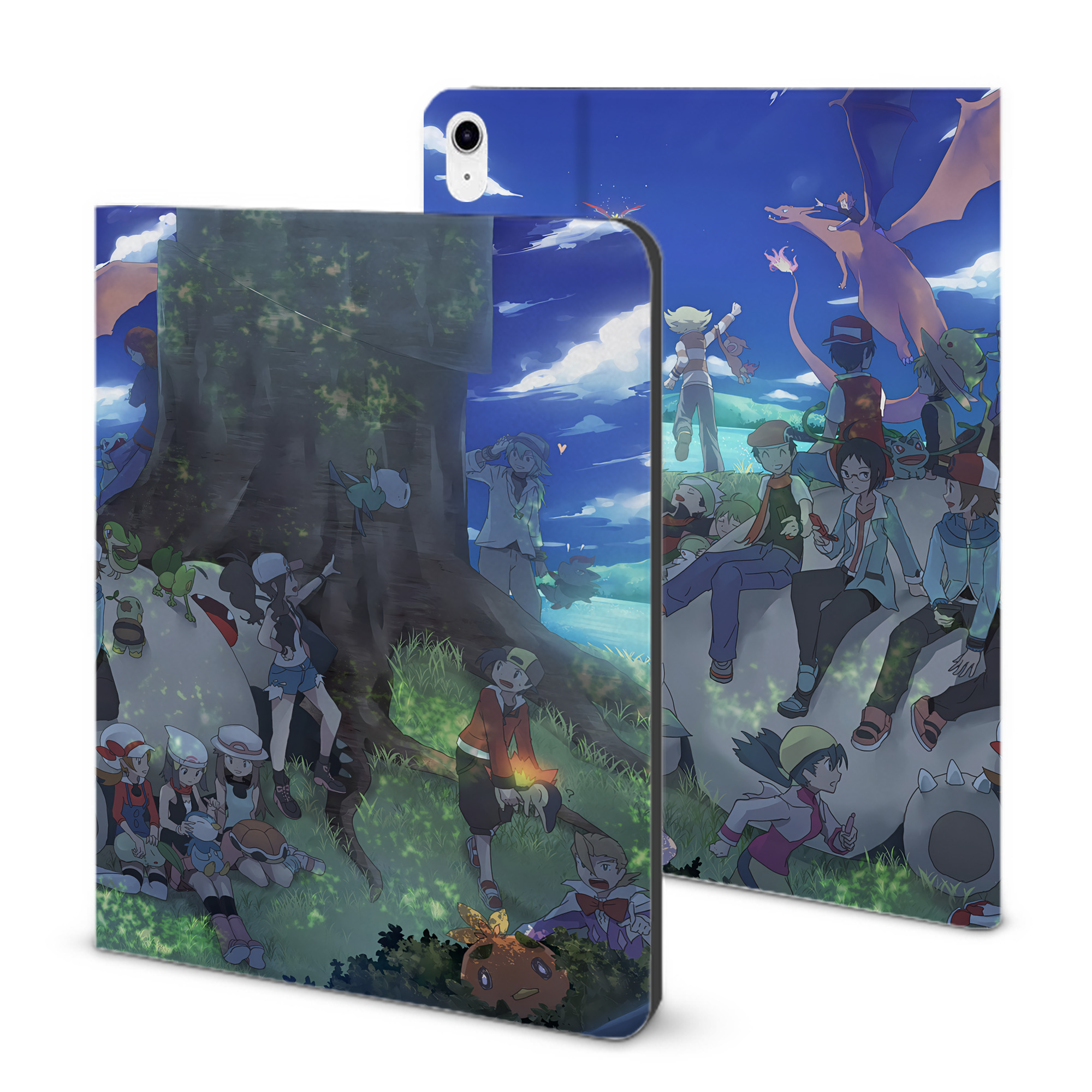 （画像用） ポケットモンスター Pokémon IPad ケース ブック型 PUレザー TPU 耐衝撃 軽量 薄型 ペン収納なし 全面保護 IPad 各モデル対応